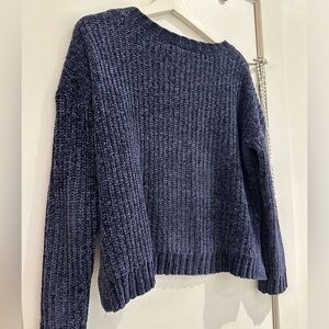 Aerie Dark Blue Women's‎ Crew Neck Sweater